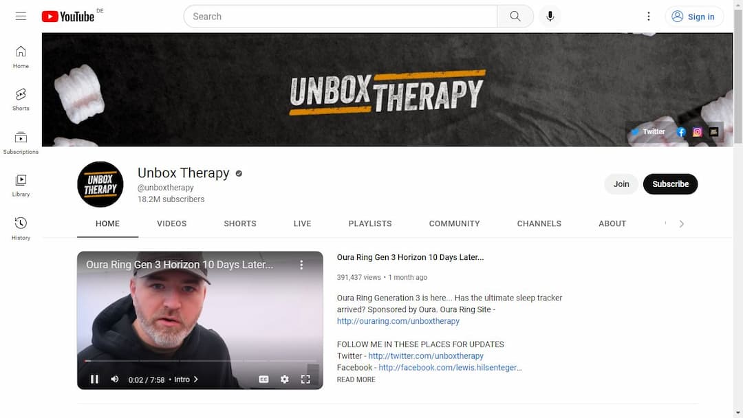 Background image of Unbox Therapy