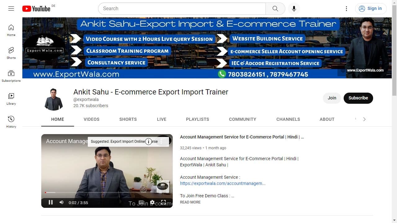 Background image of Ankit Sahu - E-commerce Export Import Trainer