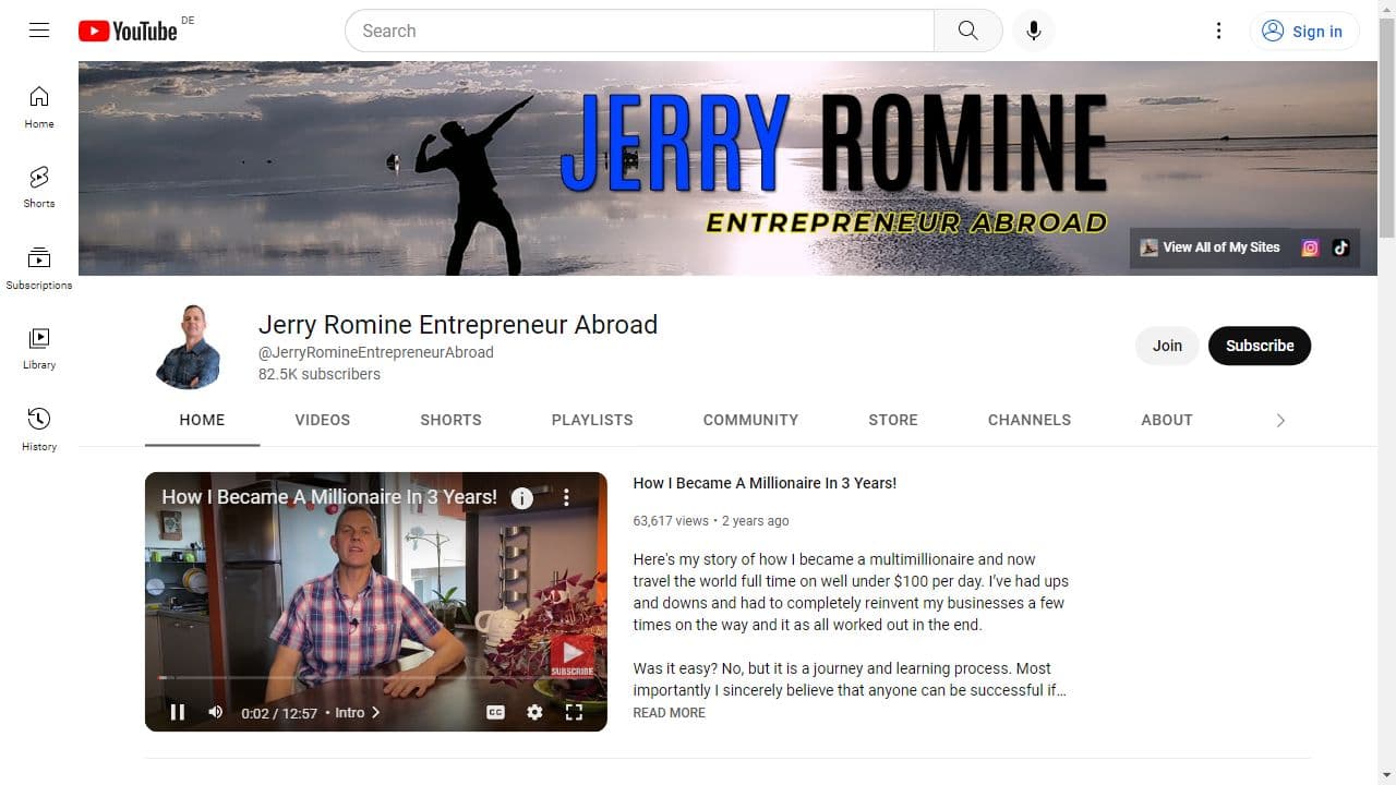 Background image of Jerry Romine Entrepreneur Abroad