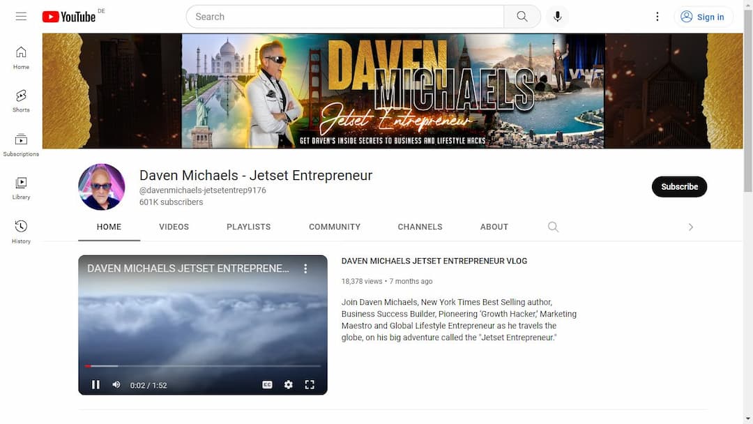 Background image of Daven Michaels - Jetset Entrepreneur