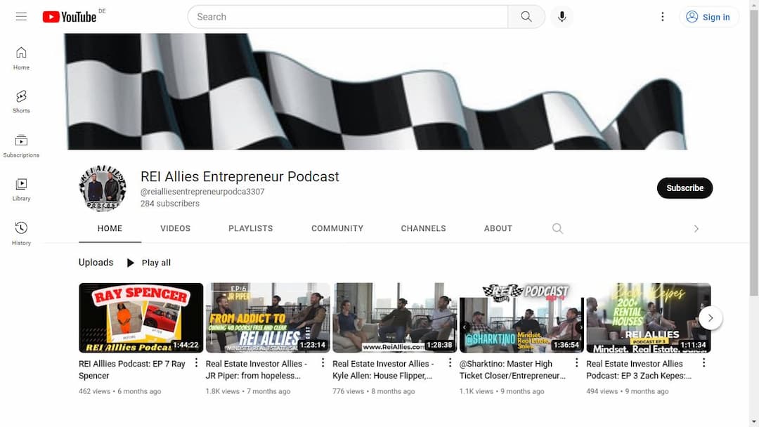 Background image of REI Allies Entrepreneur Podcast