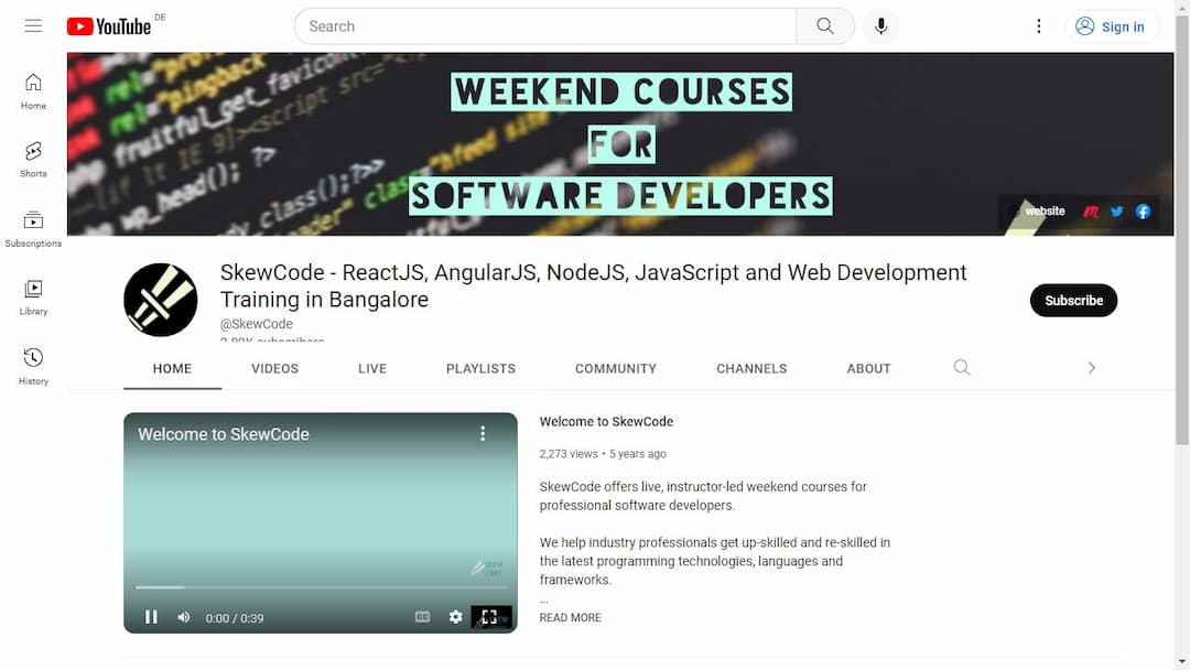 Background image of SkewCode - ReactJS, AngularJS, NodeJS, JavaScript and Web Development Training in Bangalore
