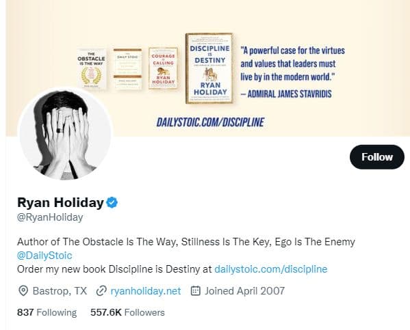 Background image of Ryan Holiday