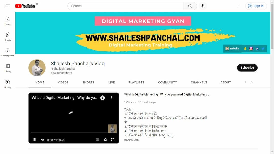 Background image of Shailesh Panchal's Vlog