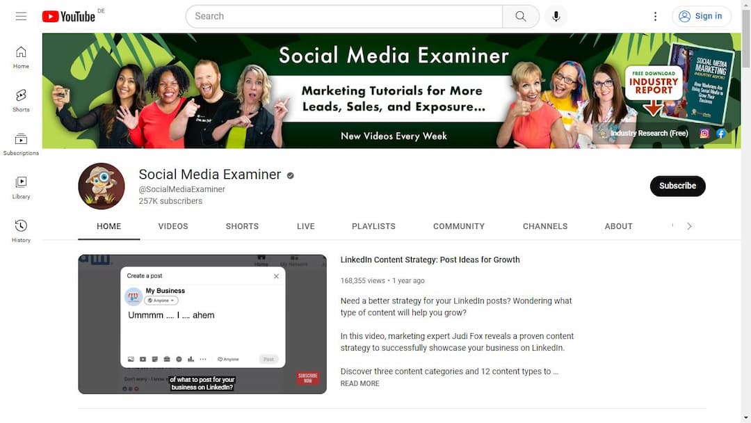 Background image of Social Media Examiner