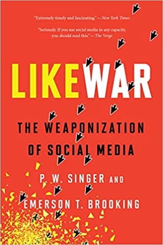 Background image of Likewar: The Weaponization of Social Media 