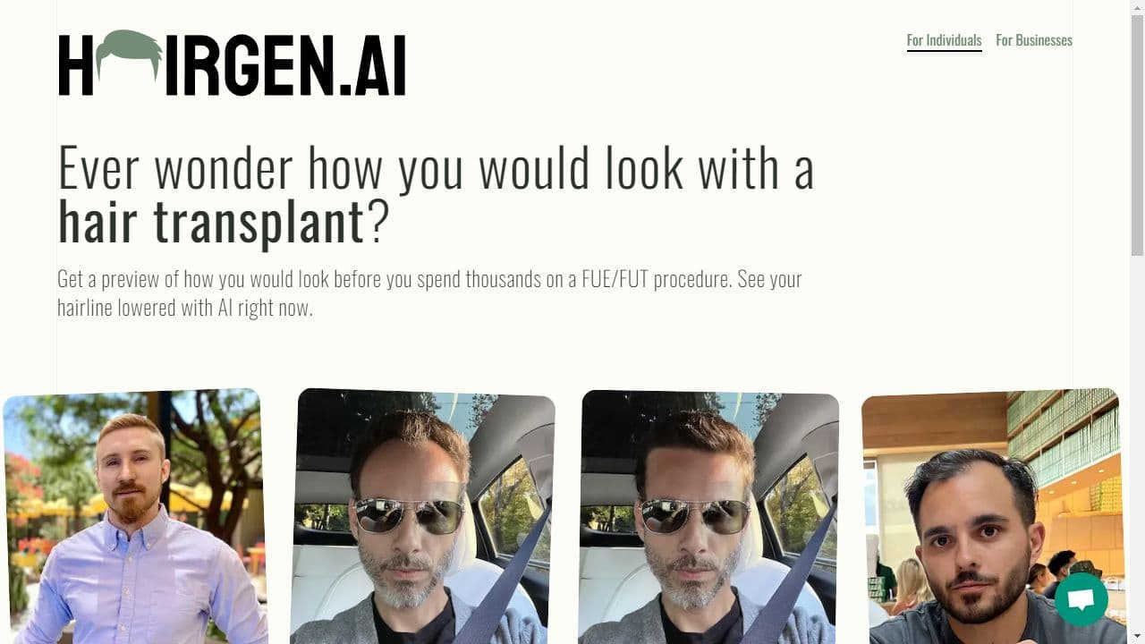 Background image of Hairgen AI