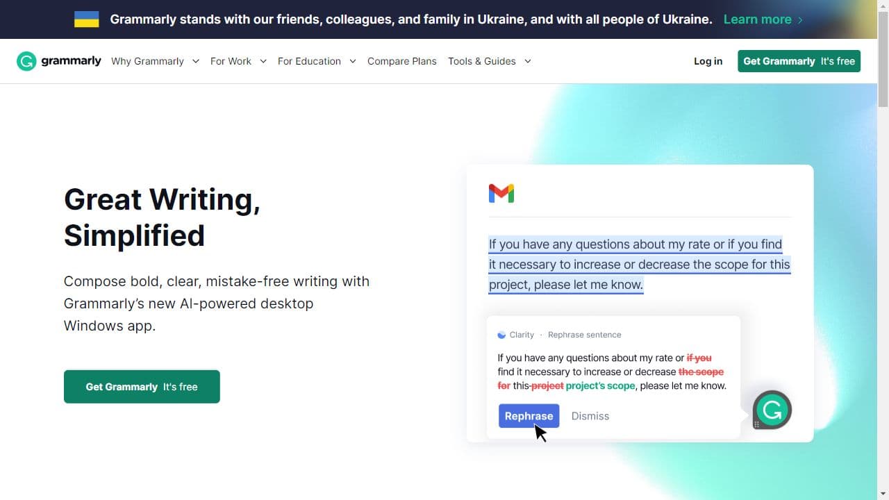 Background image of Grammarly 