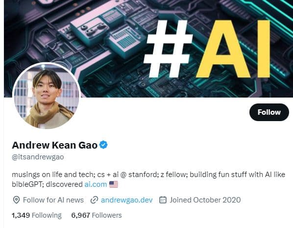 Background image of Andrew Kean Gao