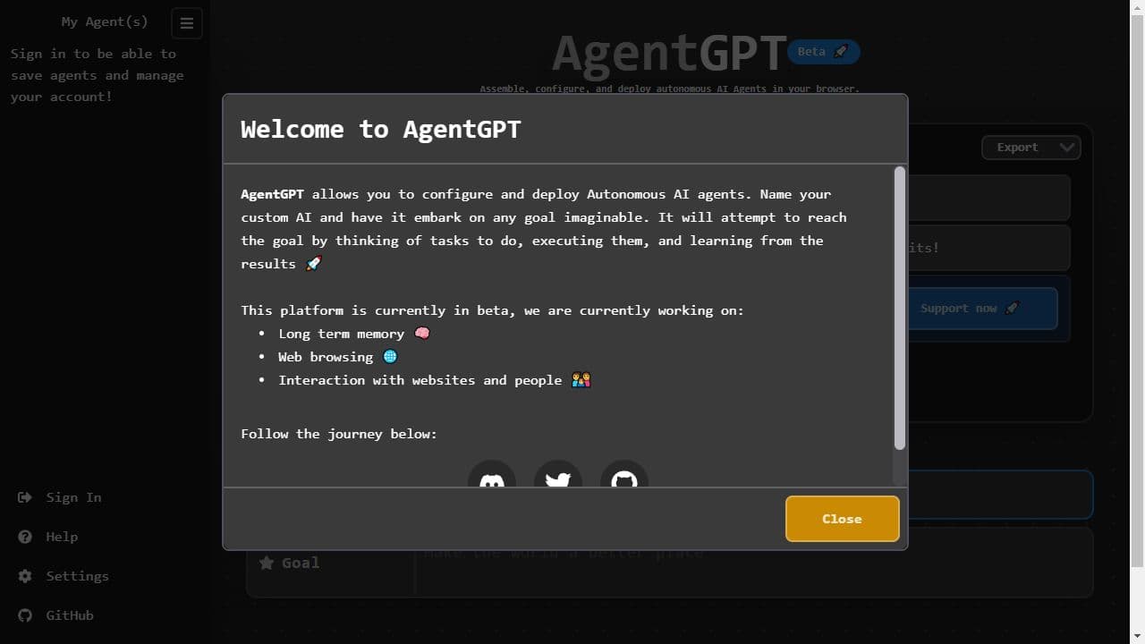Background image of AgentGPT