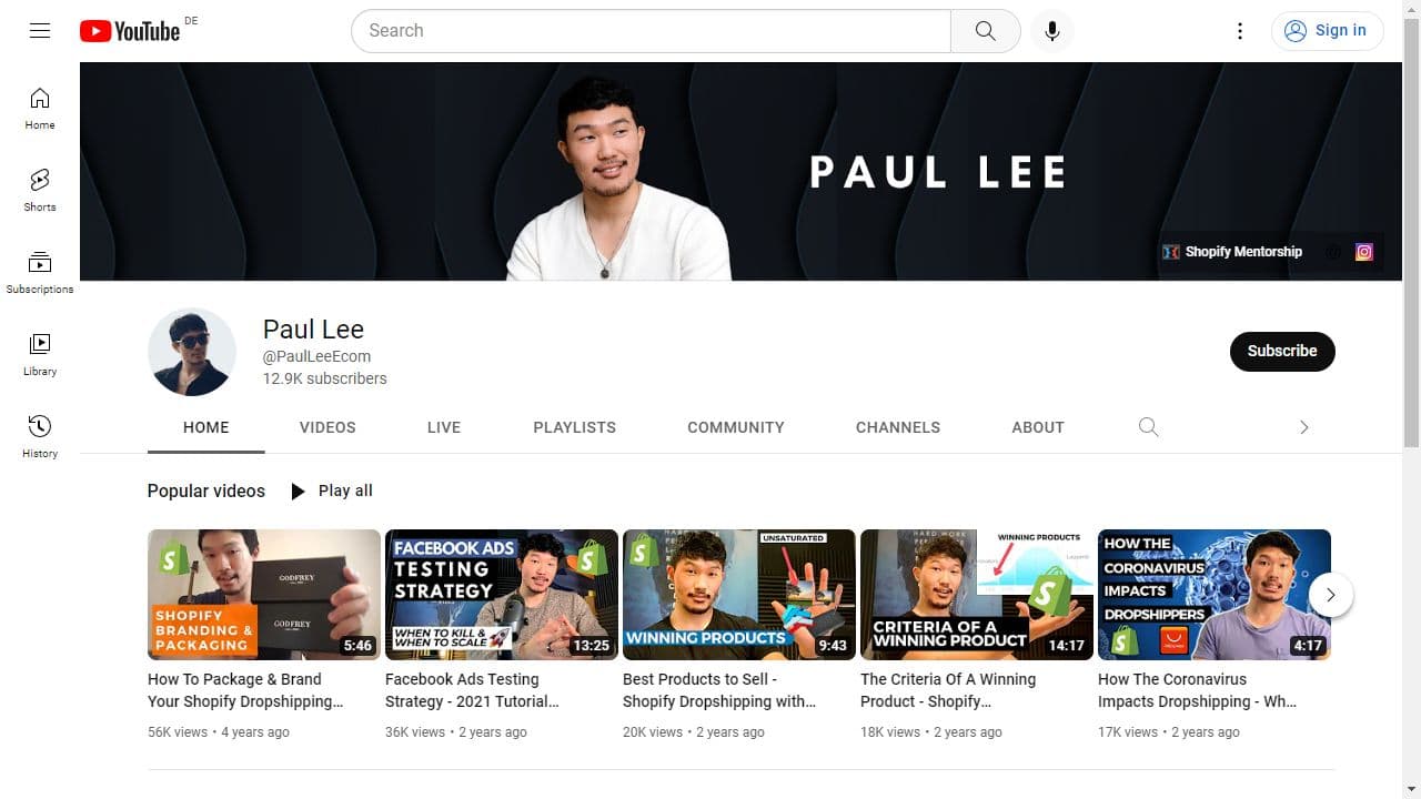 Background image of Paul Lee