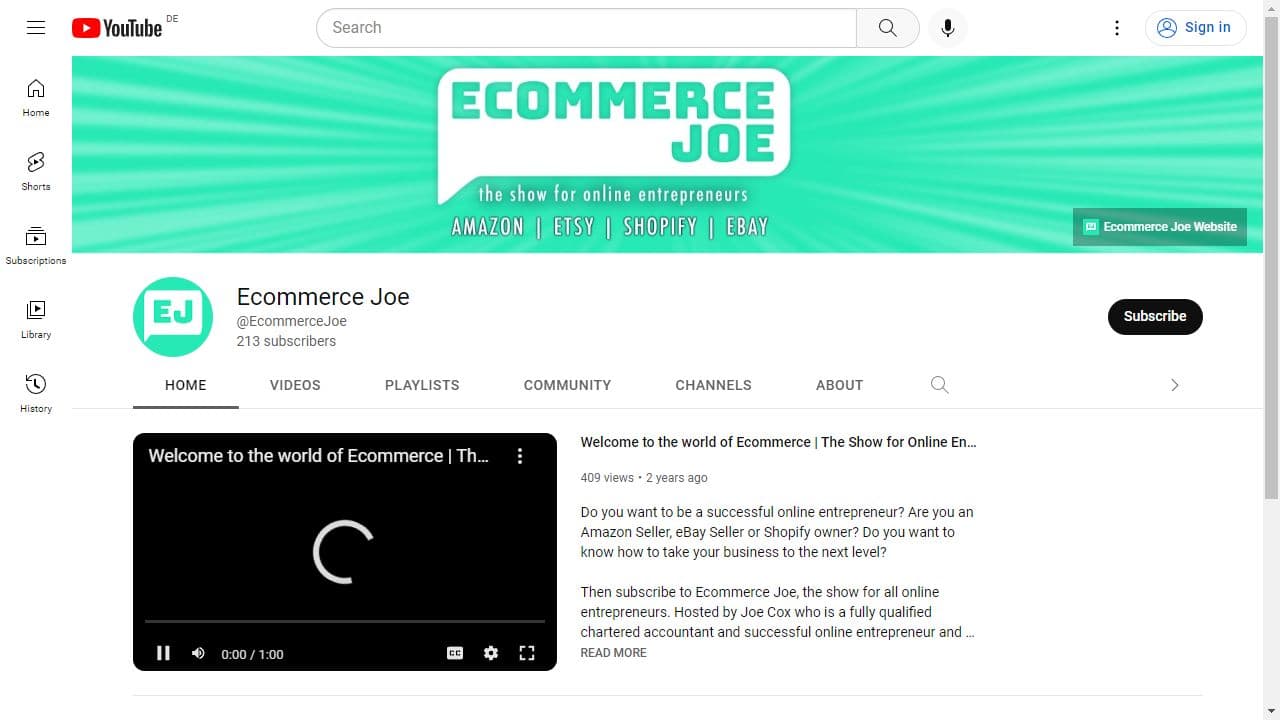 Background image of Ecommerce Joe