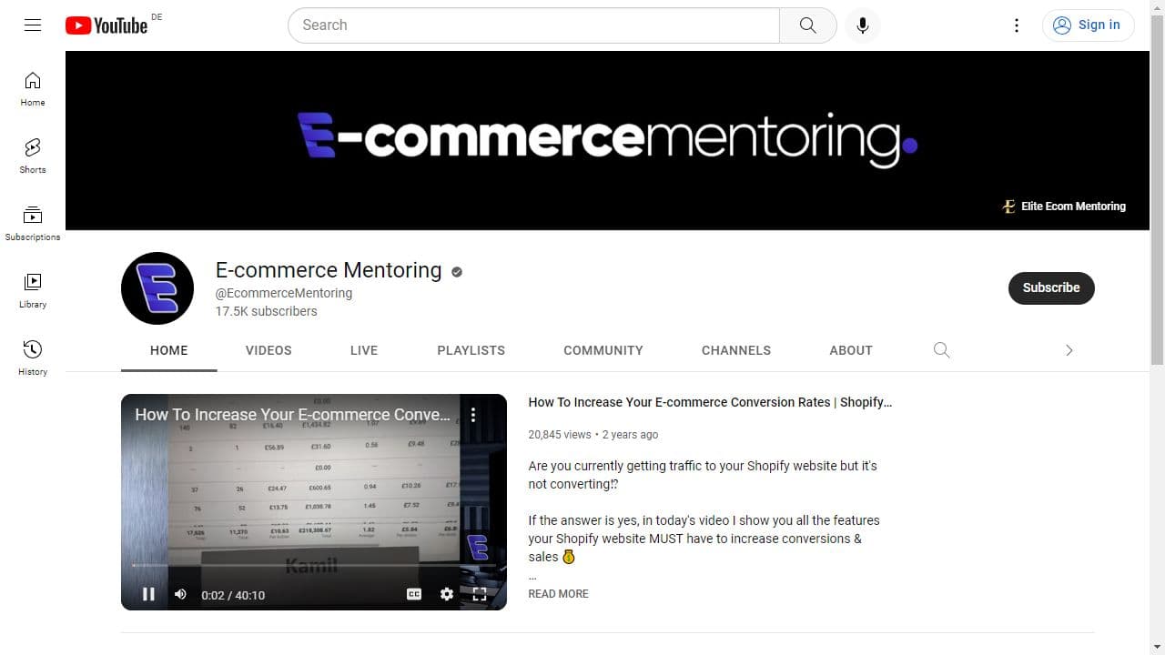 Background image of E-commerce Mentoring