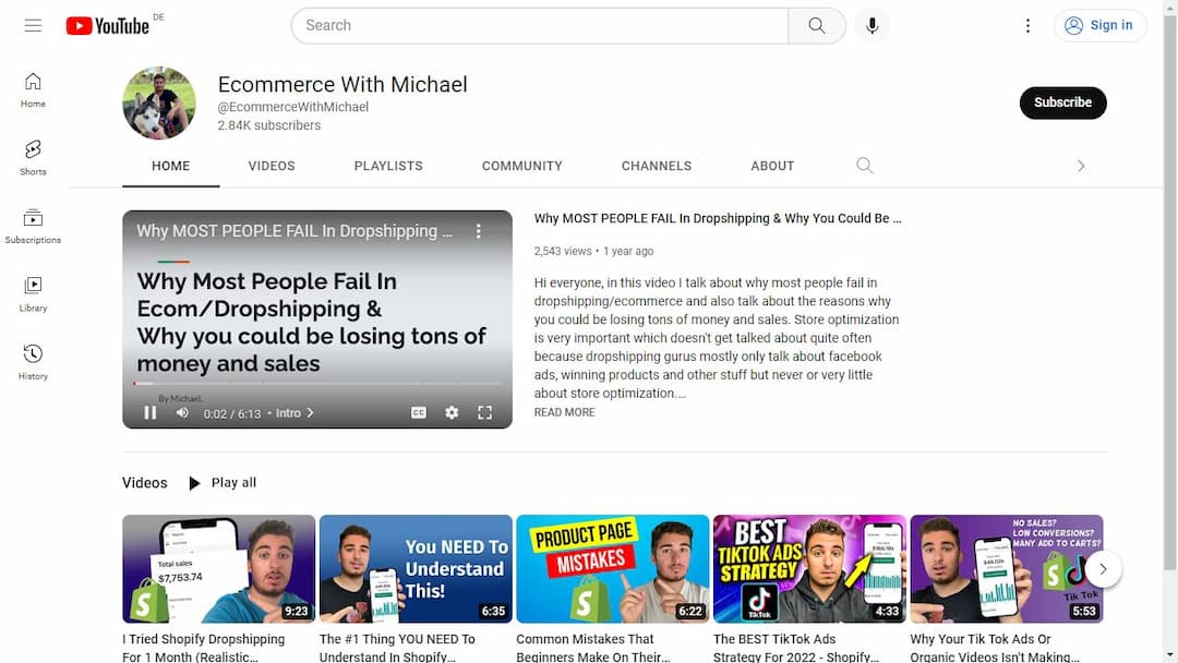 Background image of Ecommerce With Michael