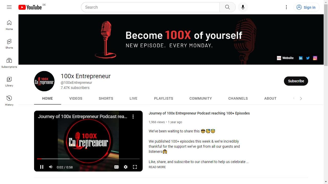Background image of 100x Entrepreneur