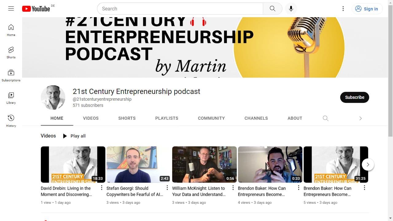Background image of 21st Century Entrepreneurship podcast