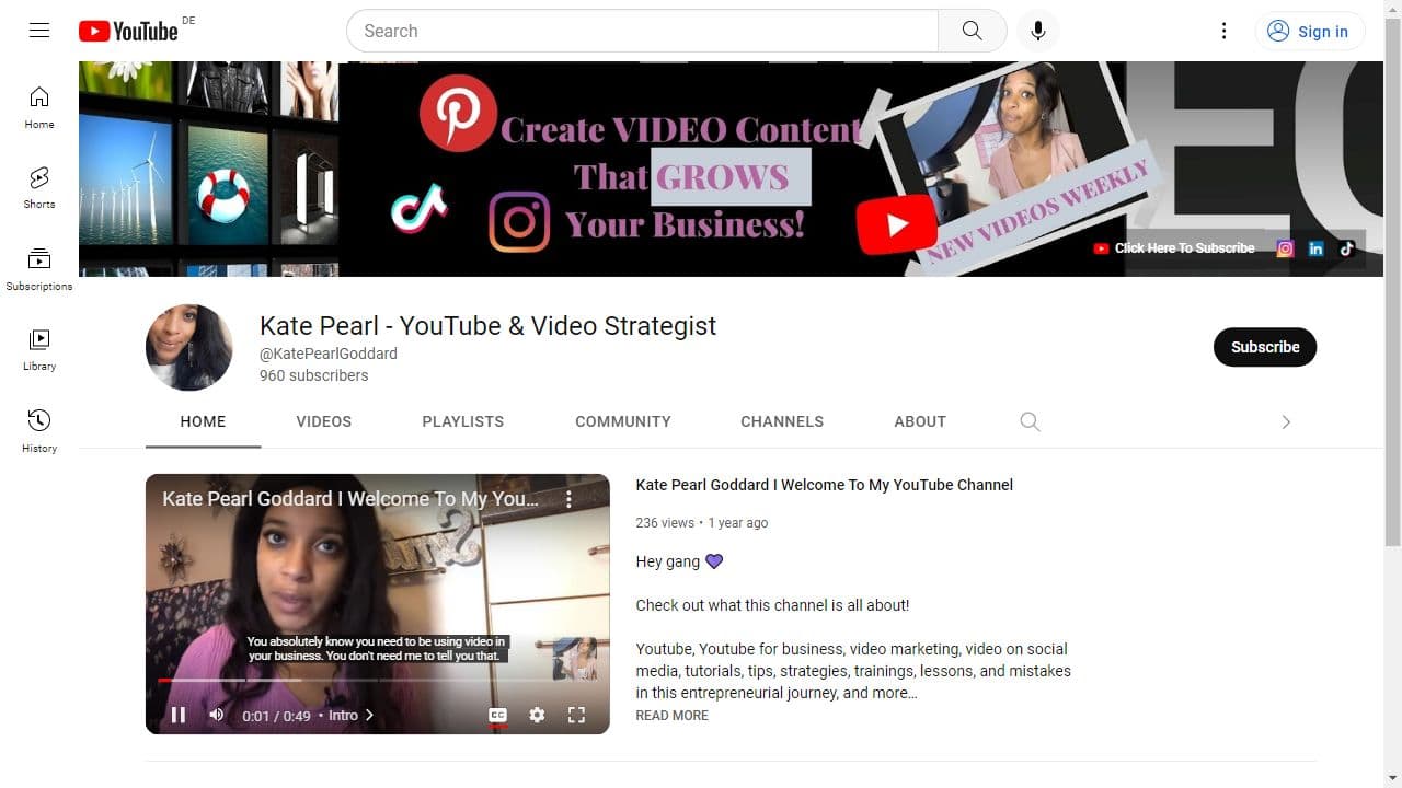 Background image of Kate Pearl - YouTube & Video Strategist