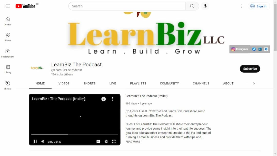 Background image of LearnBiz The Podcast