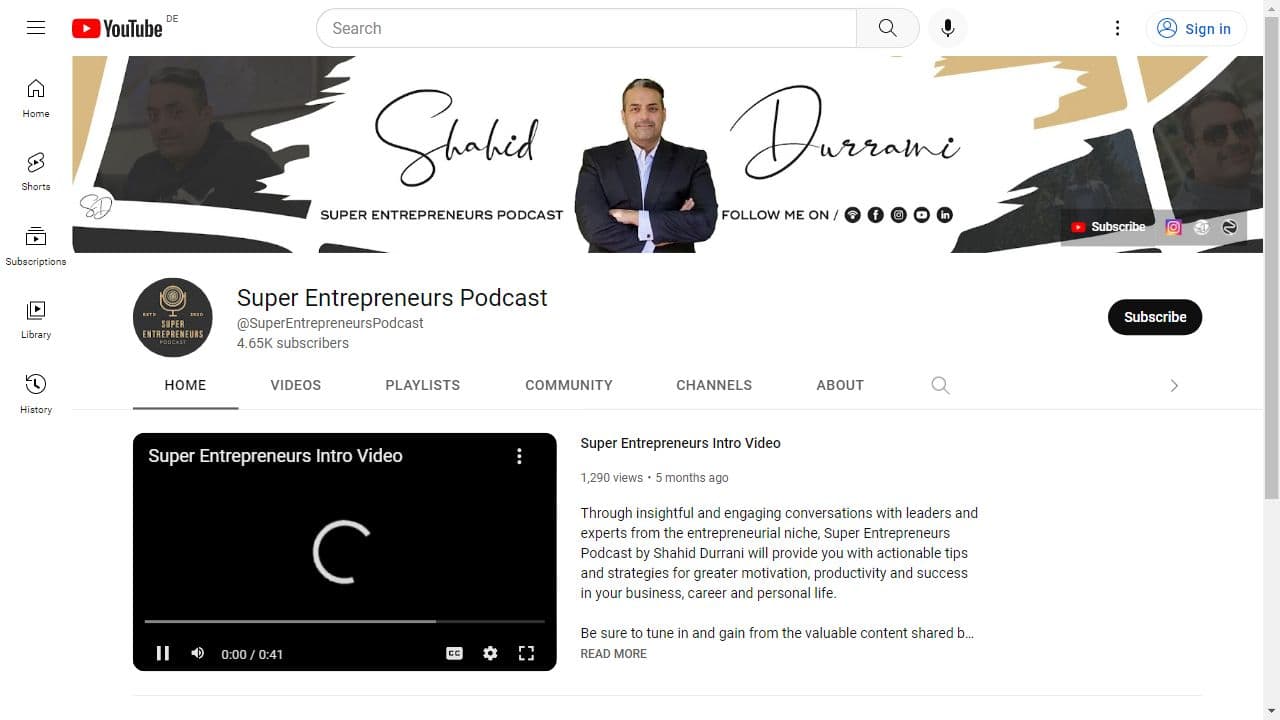 Background image of Super Entrepreneurs Podcast