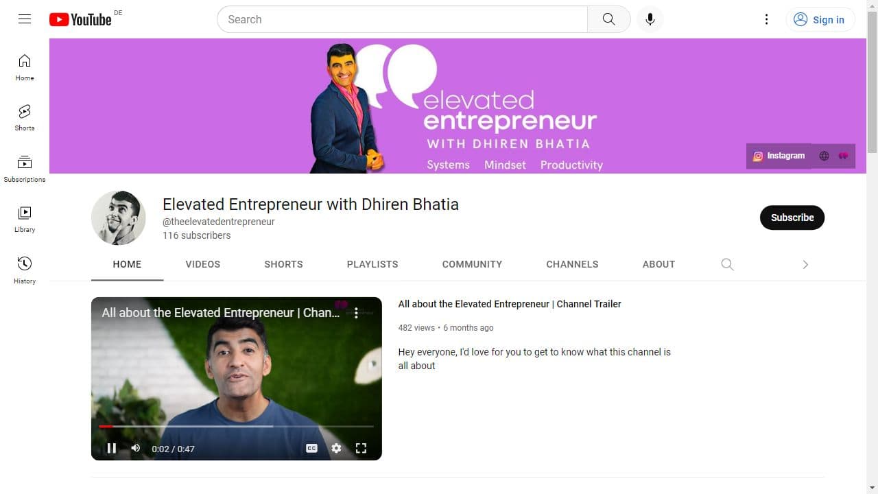 Background image of Elevated Entrepreneur with Dhiren Bhatia