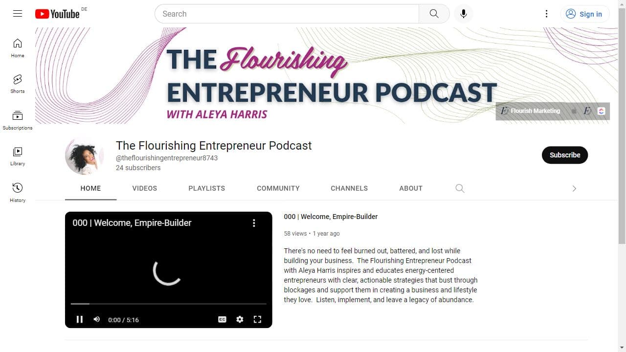 Background image of The Flourishing Entrepreneur Podcast