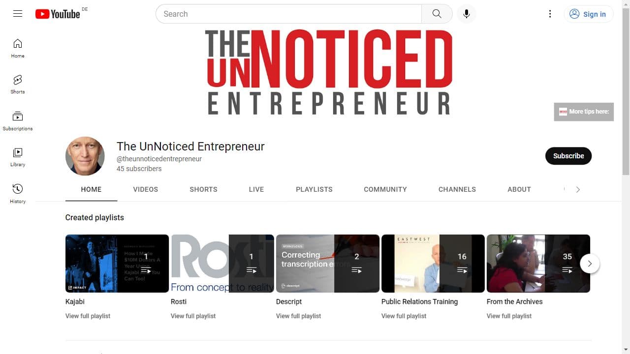 Background image of The UnNoticed Entrepreneur