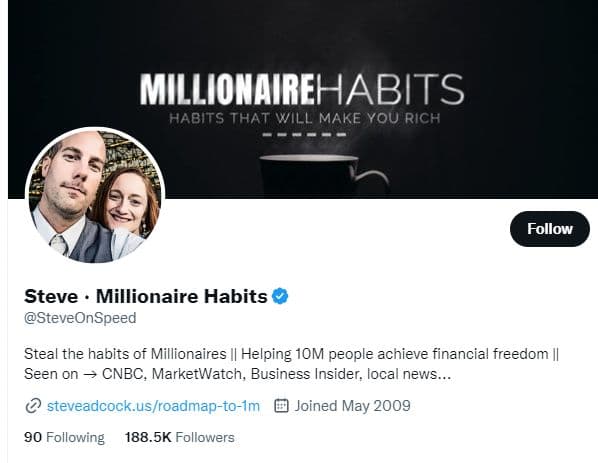 Background image of Steve · Millionaire Habits 