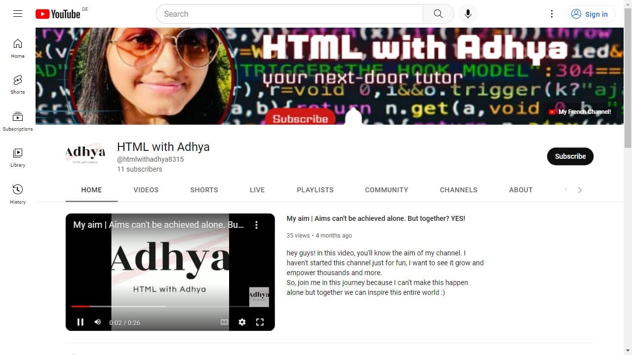 Background image of HTML with Adhya