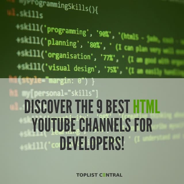 Image for list Top 9 HTML YouTube Channels for Developers!