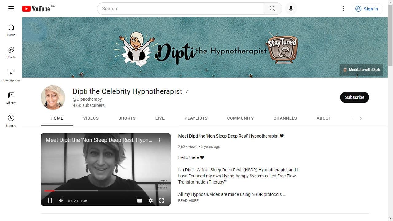 Background image of Dipti the Celebrity Hypnotherapist