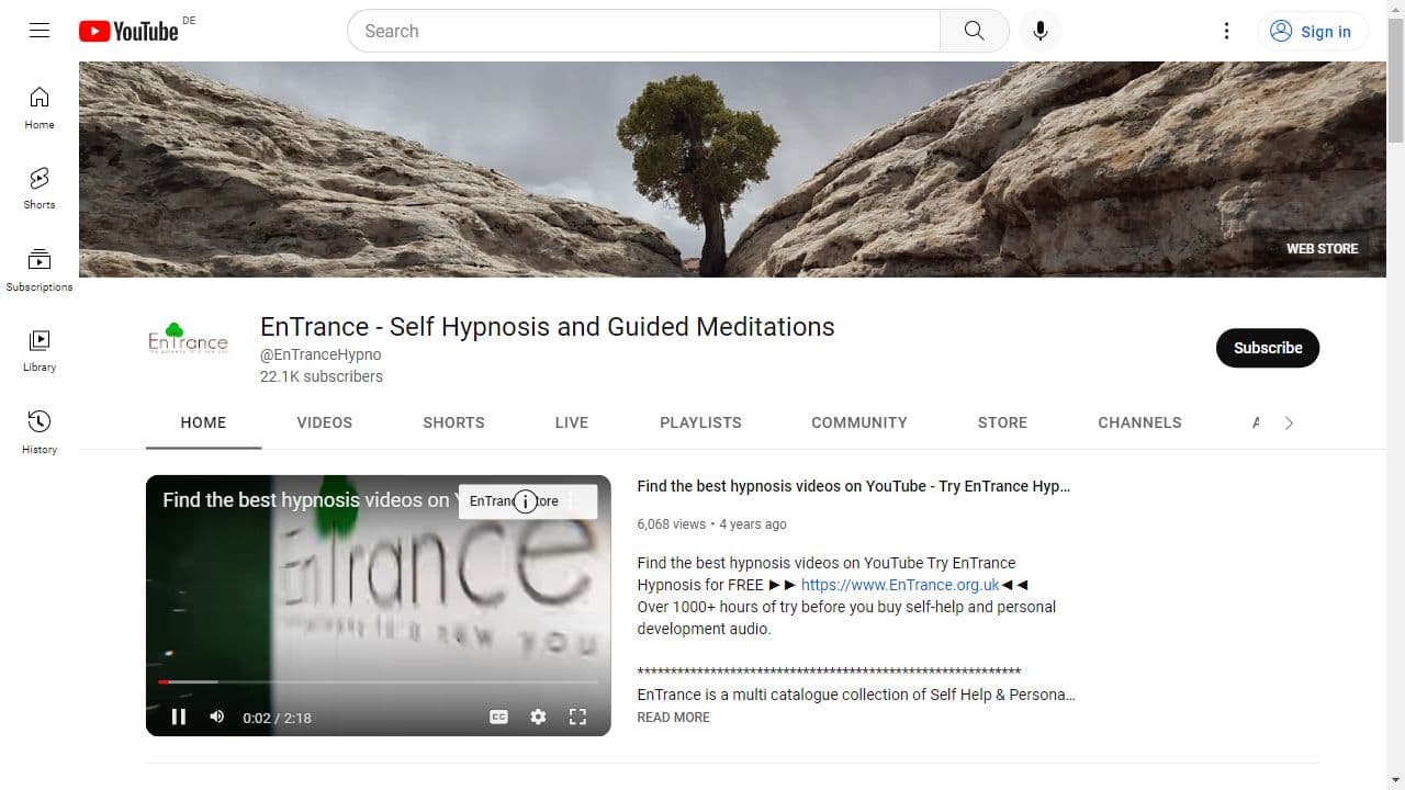 Background image of EnTrance - Self Hypnosis and Guided Meditations
