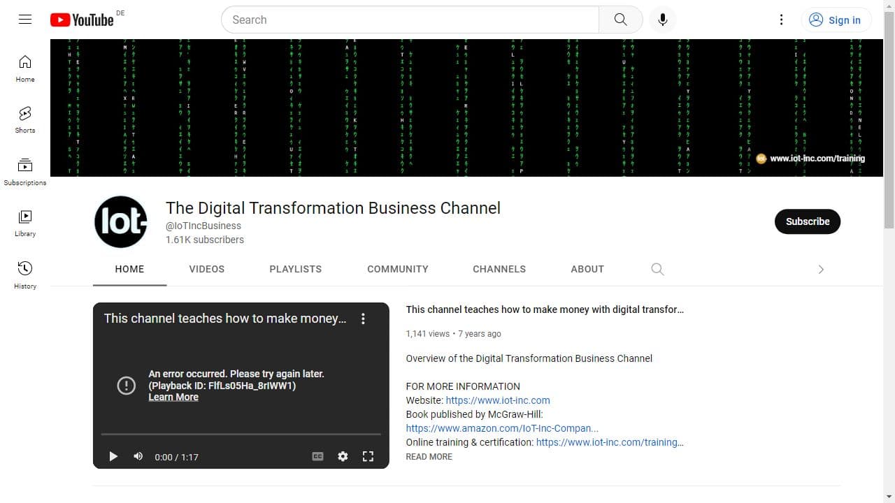Background image of The Digital Transformation Business Channel