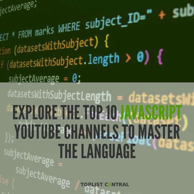 Image for list Top 10 Javascript YouTube Channels to Master the Language