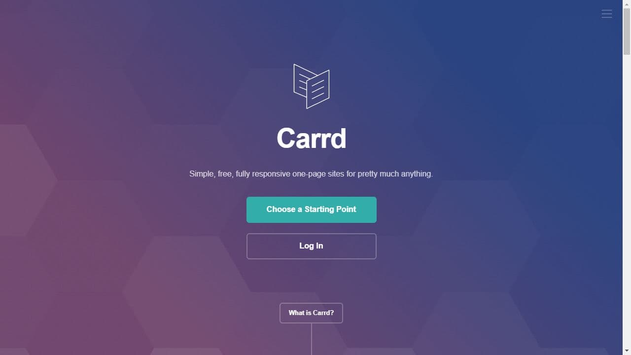 Background image of Carrd