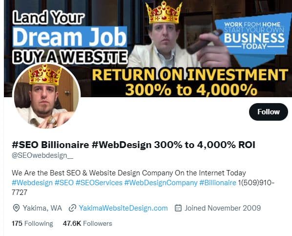 Background image of #SEO Billionaire #WebDesign 300% to 4,000% ROI
