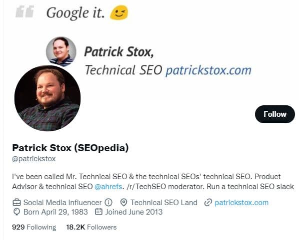 Background image of Patrick Stox (SEOpedia)