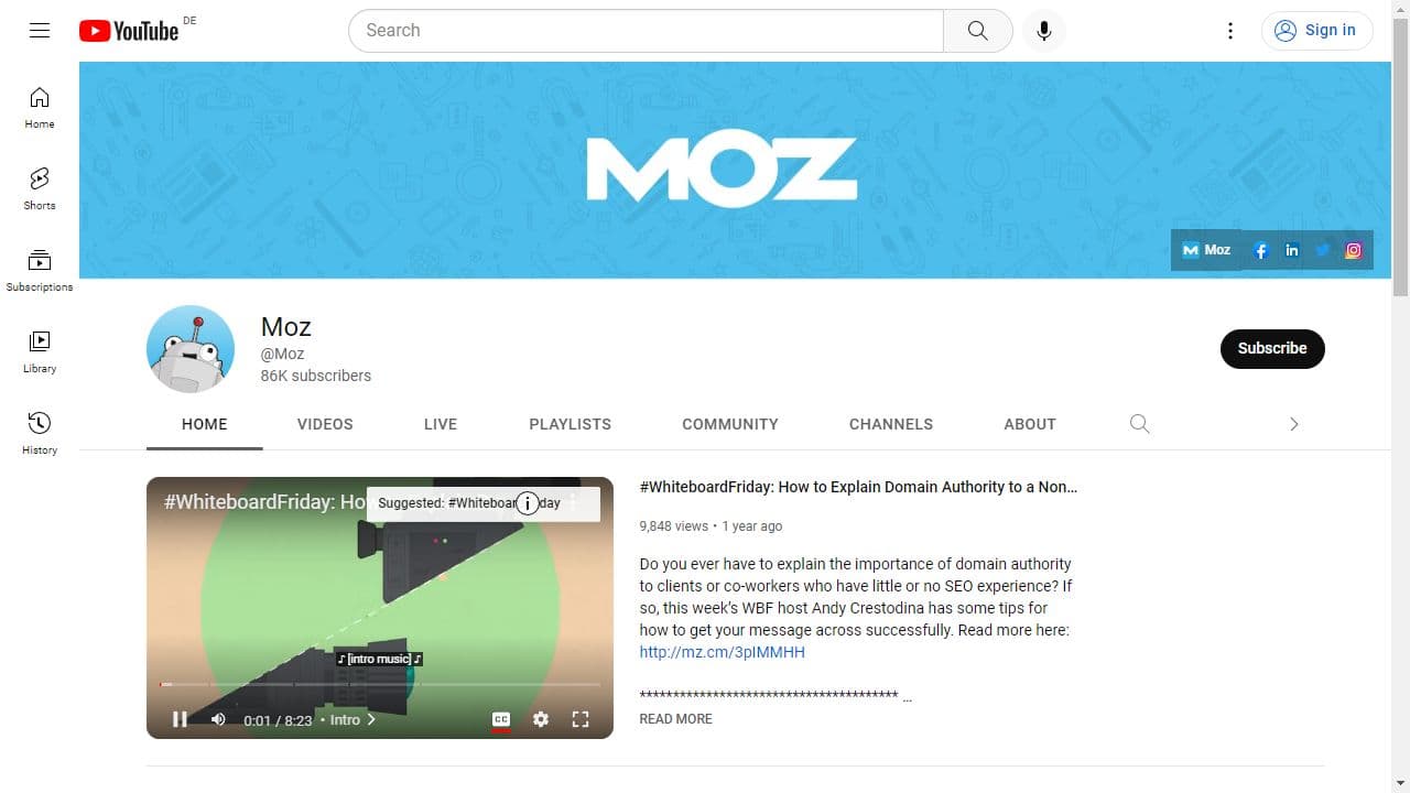 Background image of Moz