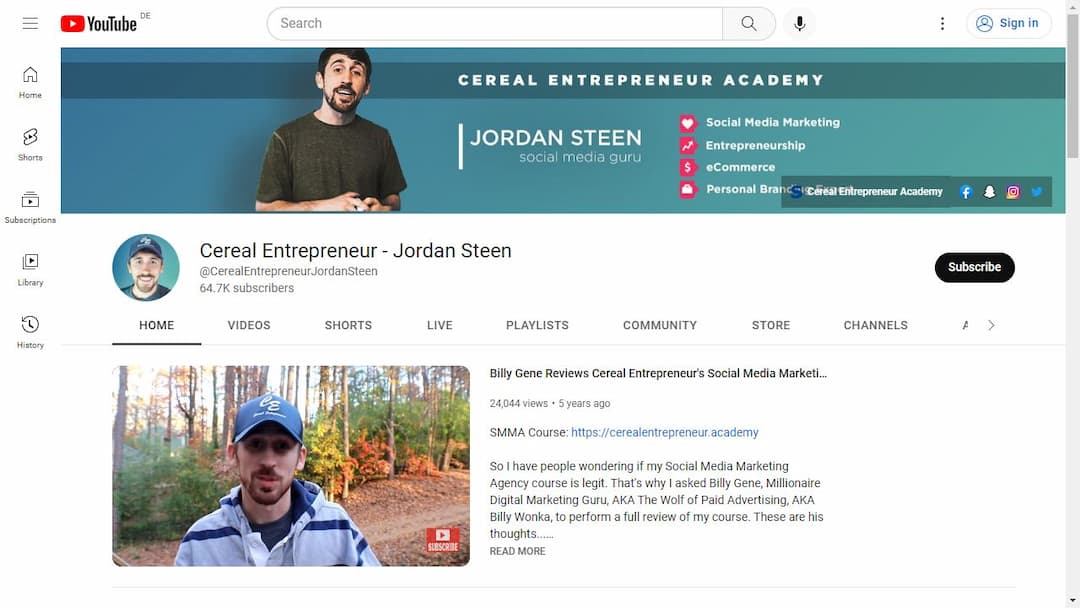 Background image of Cereal Entrepreneur - Jordan Steen