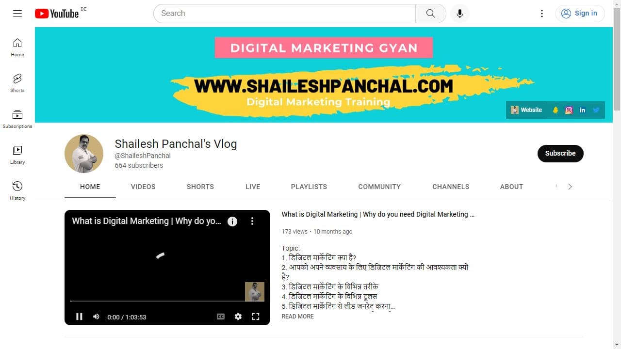 Background image of Shailesh Panchal's Vlog