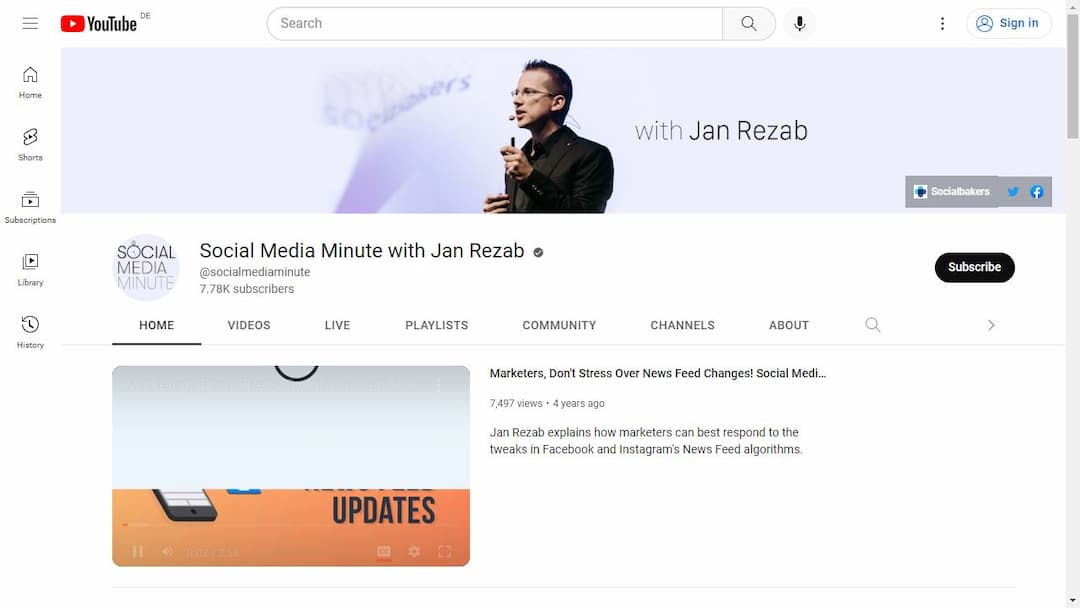 Background image of Social Media Minute with Jan Rezab