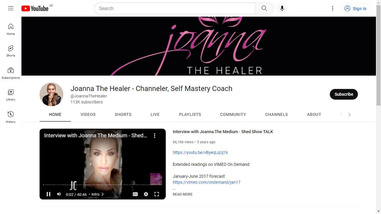 Background image of Joanna The Healer - Channeler, Self Mastery Coach
