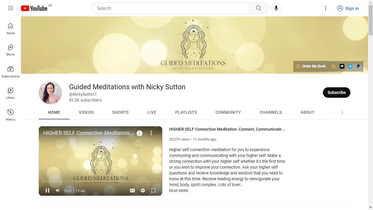 Background image of Guided Meditations with Nicky Sutton