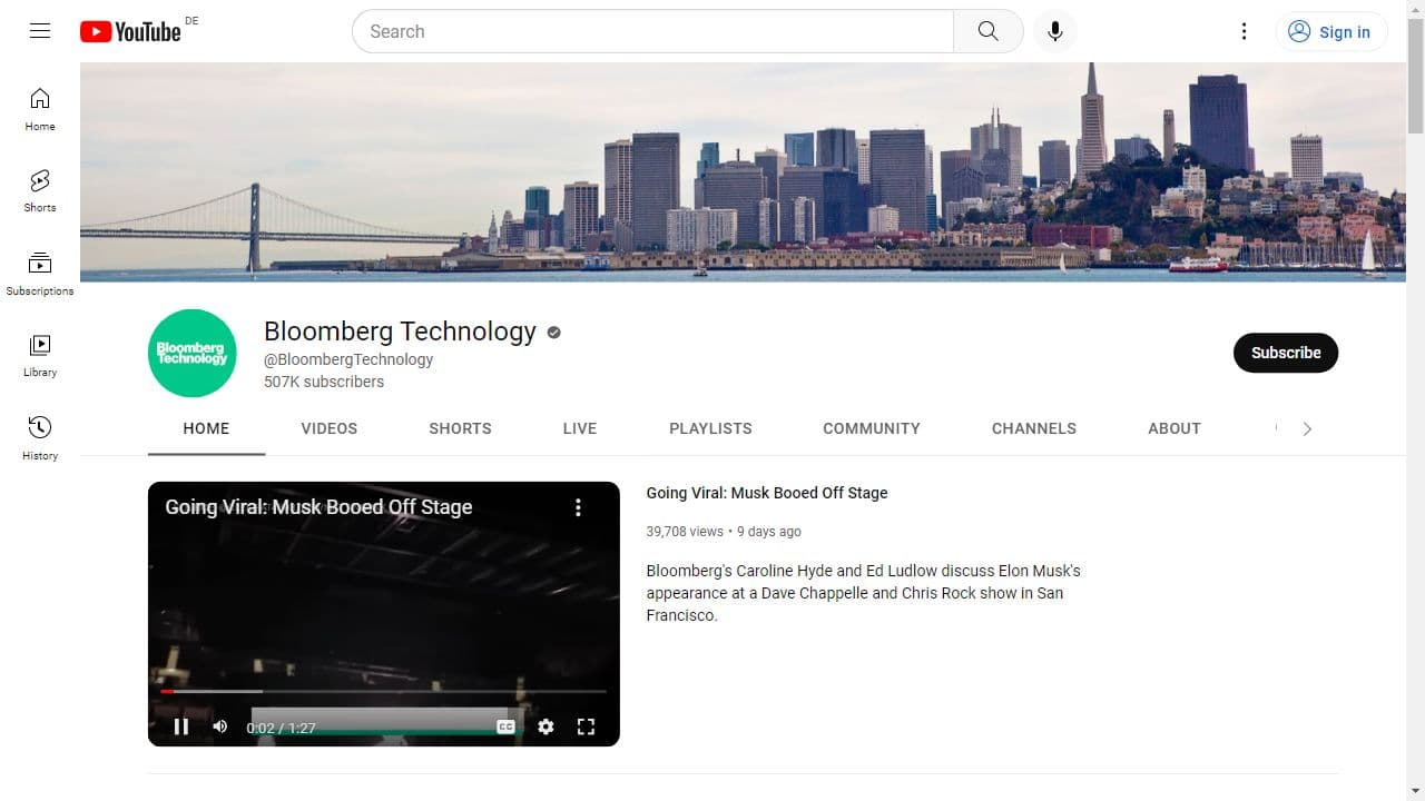 Background image of Bloomberg Technology