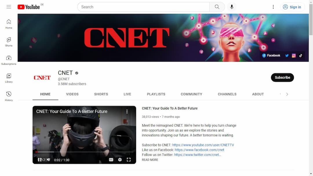 Background image of CNET