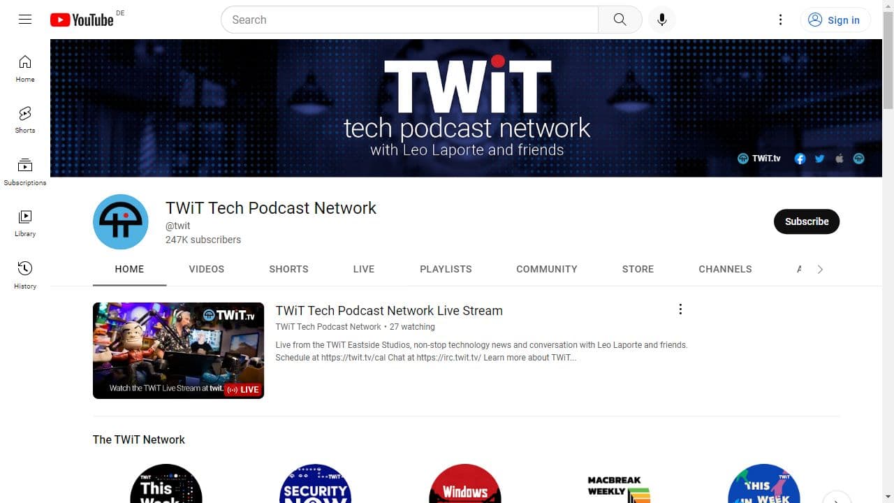 Background image of TWiT Tech Podcast Network